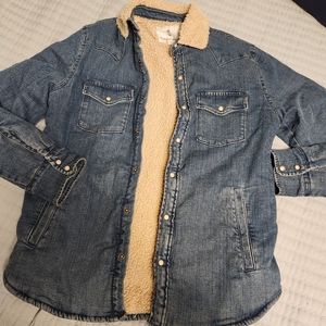 Mutual Weave denim sherpa jacket